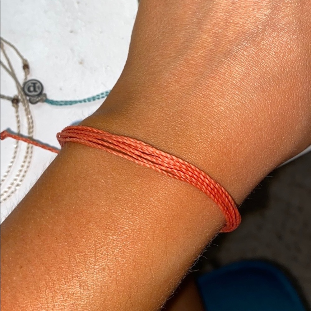 Orangered/coral puravida bracelet